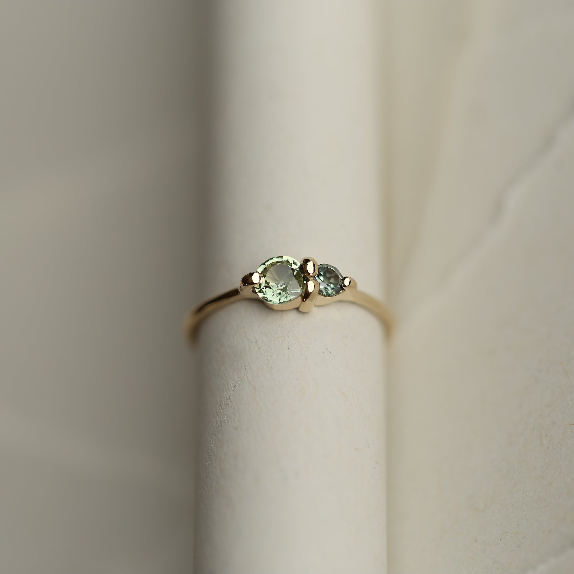 PAIRED SAPPHIRE AND TOURMALINE RING - MIRTA jewelry