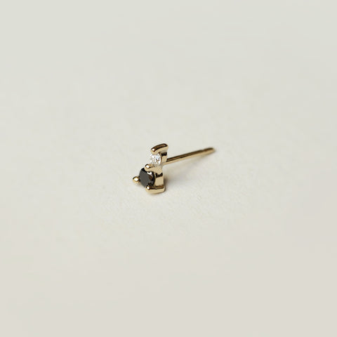 BLACK AND WHITE DIAMOND STUD