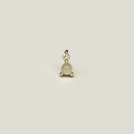 MOONSTONE AND DIAMOND STUD