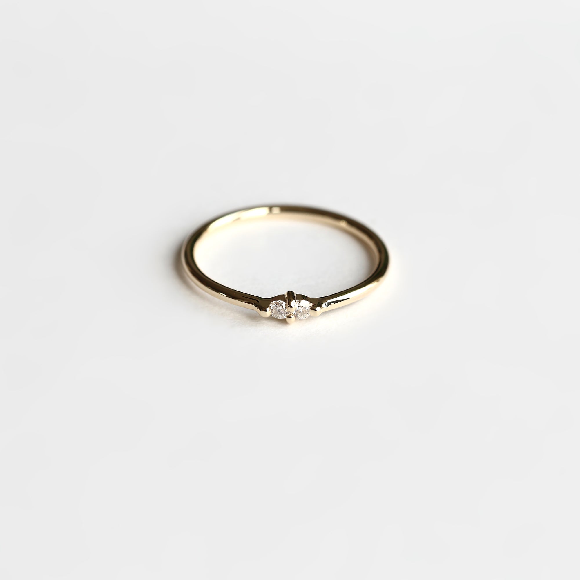 PAIRED WHITE DIAMOND RING - MIRTA jewelry