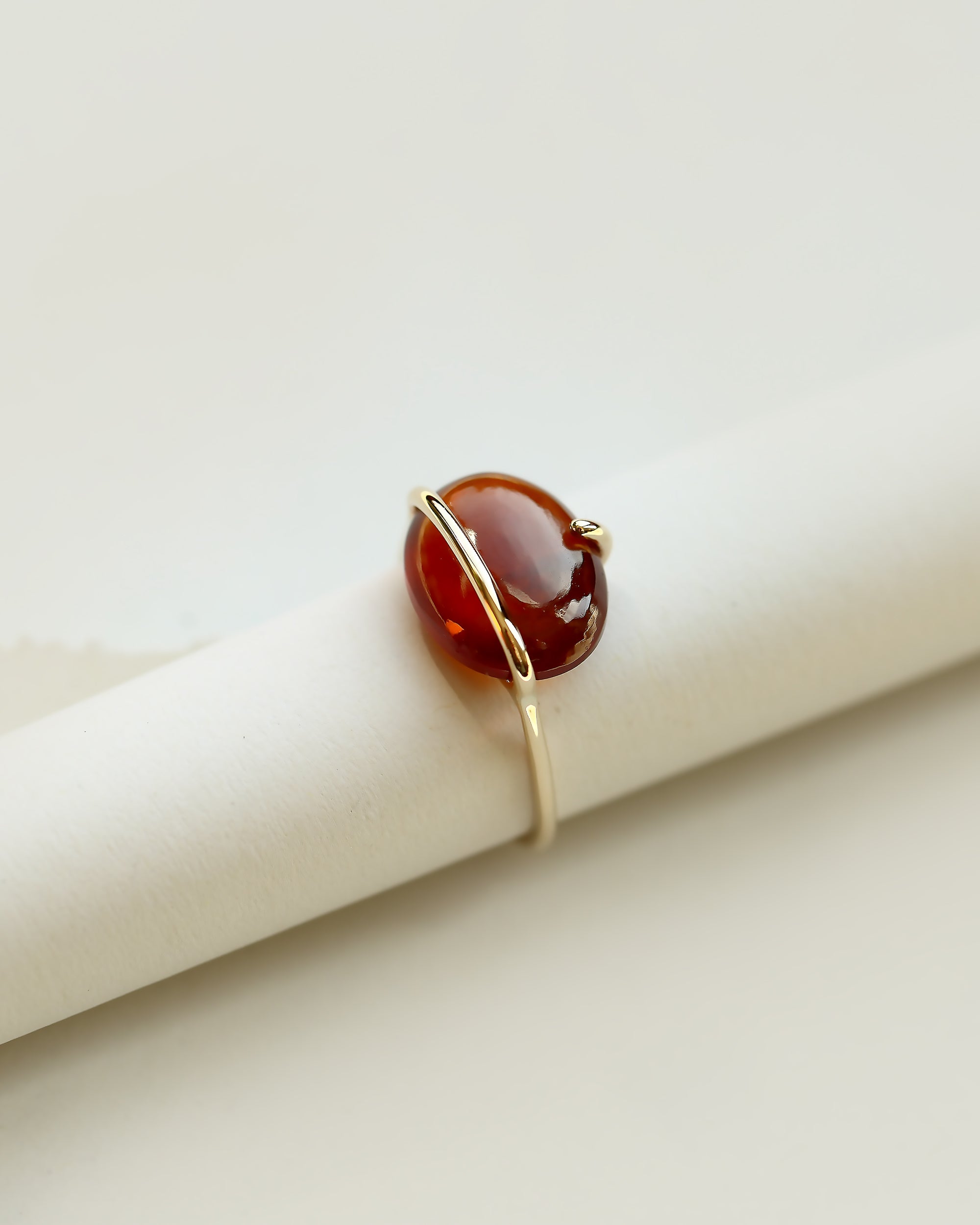 BANDED GARNET RING - MIRTA jewelry