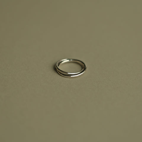 SILVER LOVERS RING
