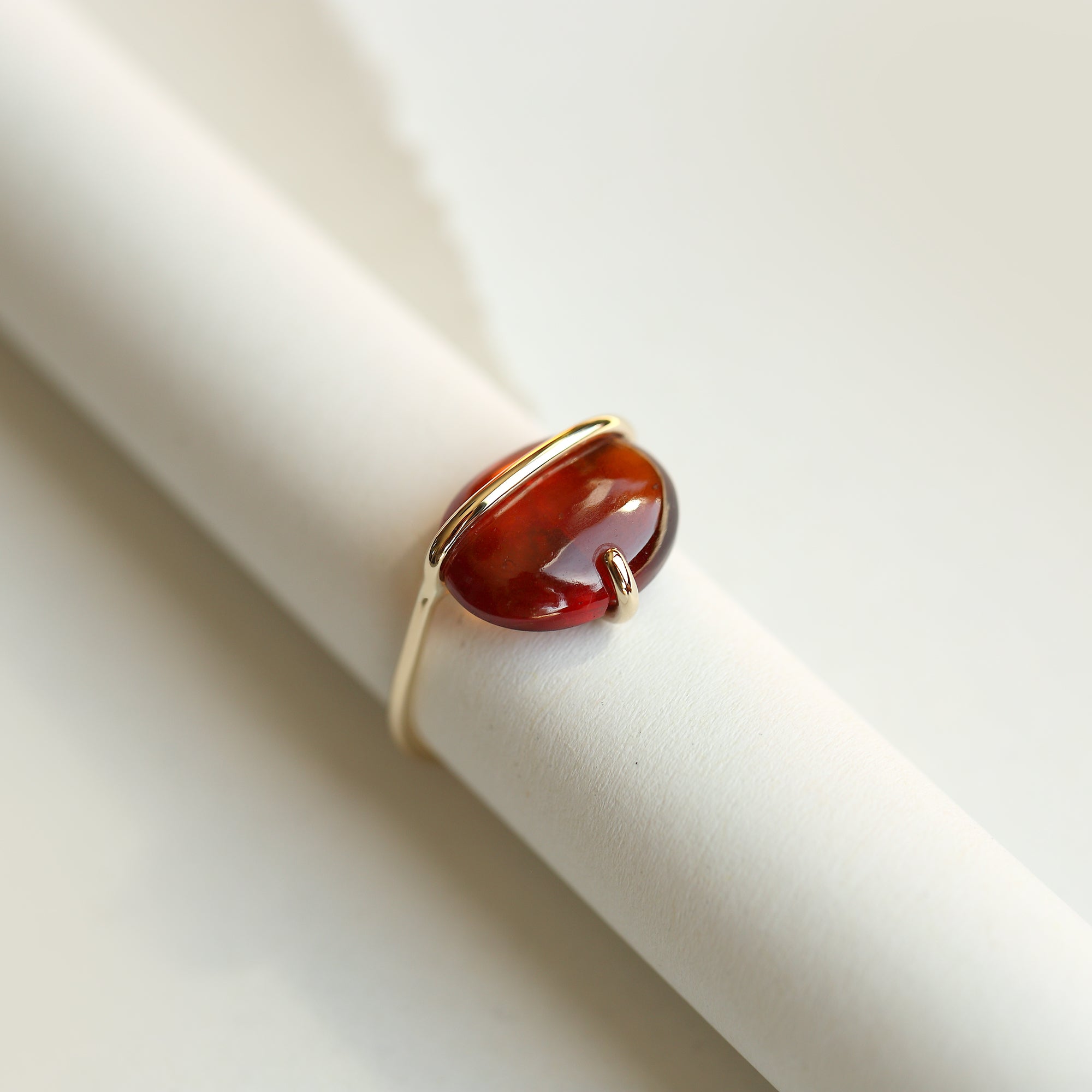 BANDED GARNET RING - MIRTA jewelry
