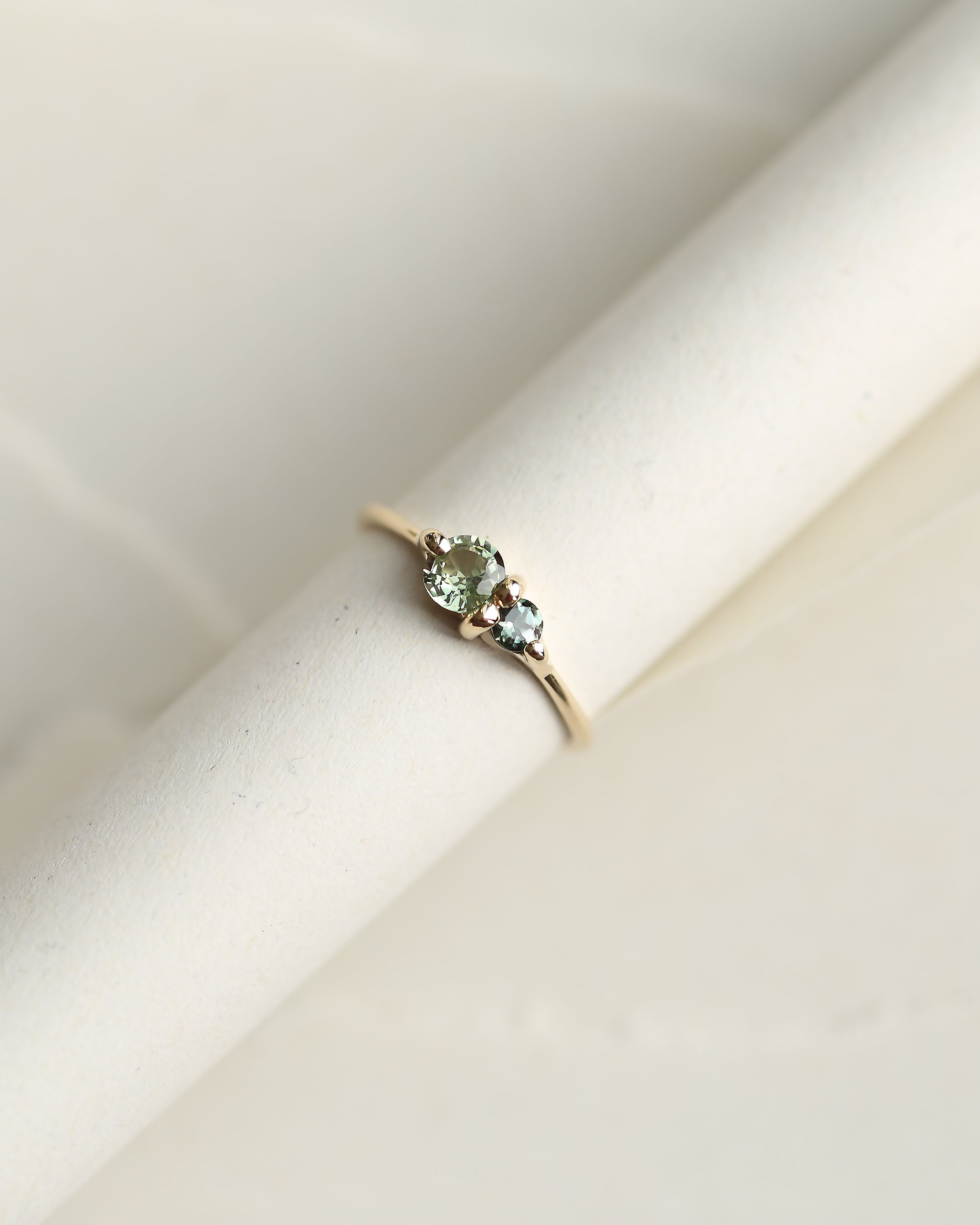 PAIRED SAPPHIRE AND TOURMALINE RING - MIRTA jewelry
