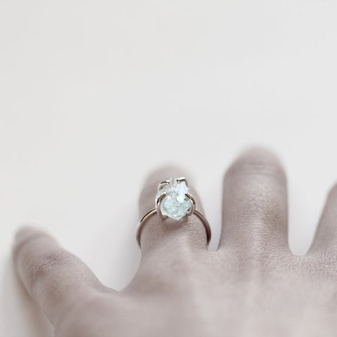 AQUAMARINE ROCK RING
