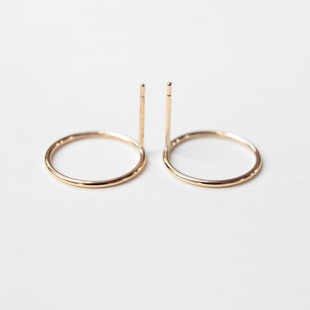GOLD CIRCLES EARRINGS - MIRTA jewelry
