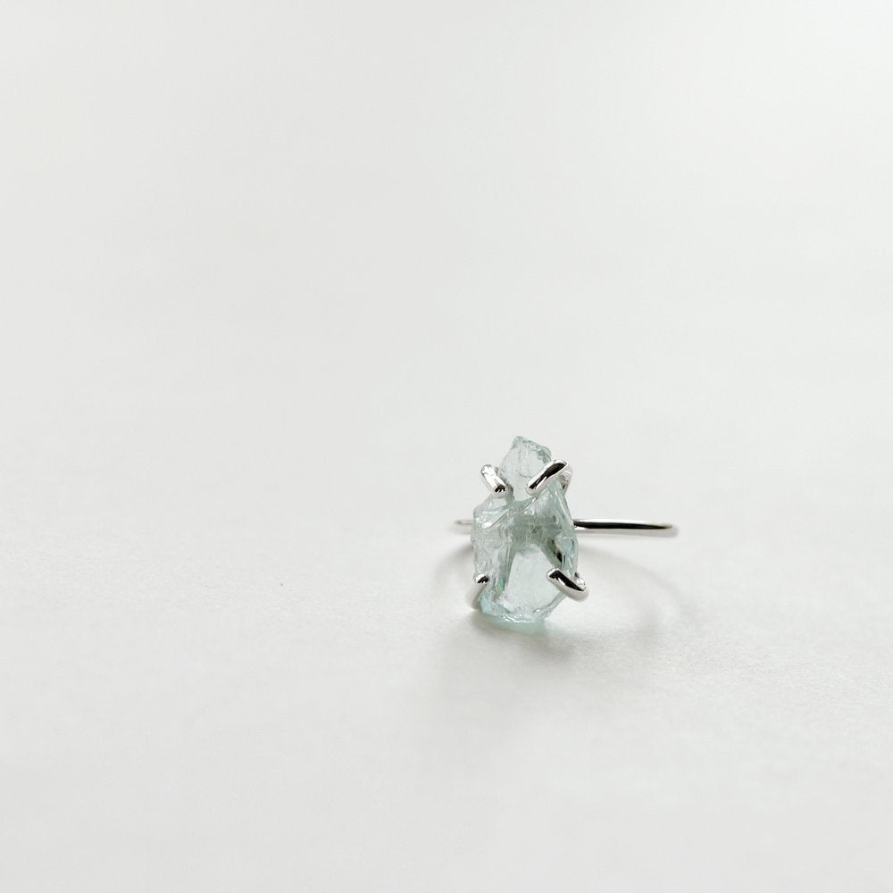 AQUAMARINE ROCK RING - MIRTA jewelry