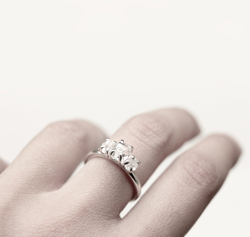 SILVER THREE RING - MIRTA jewelry