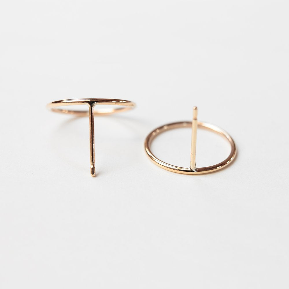 GOLD CIRCLES EARRINGS - MIRTA jewelry