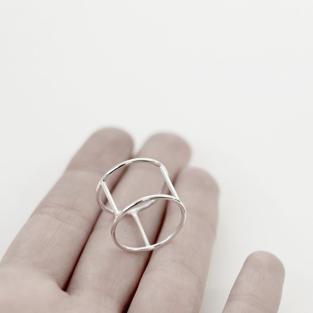 SILVER PERSONAL ARMOR 02 RING - MIRTA jewelry
