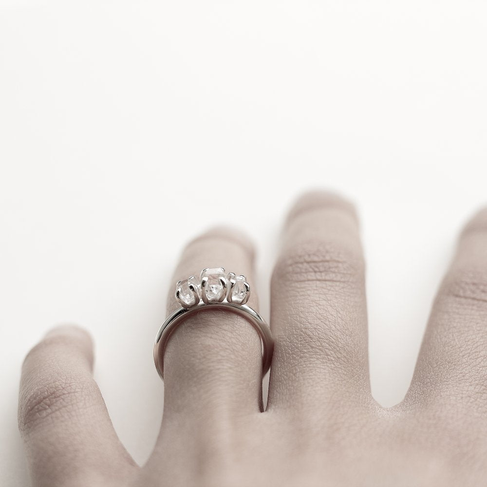 SILVER THREE RING - MIRTA jewelry