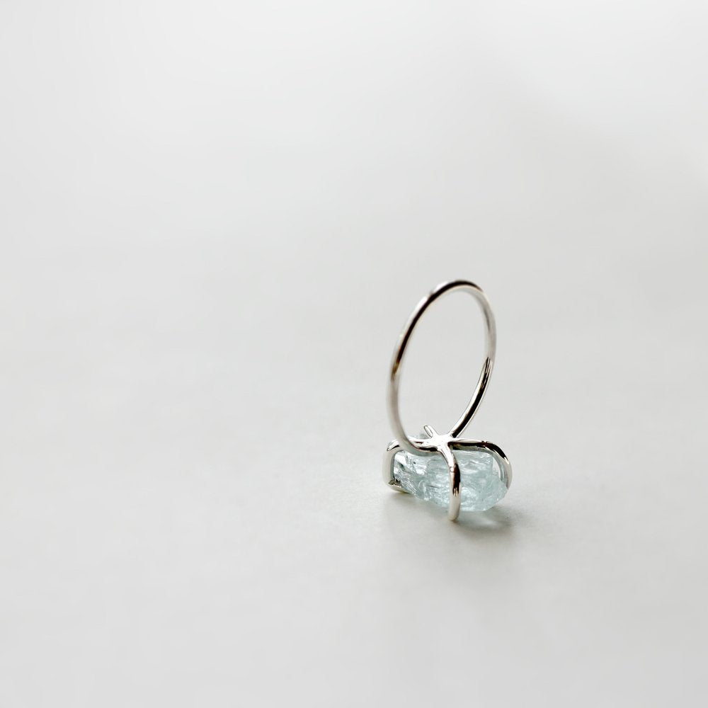AQUAMARINE ROCK RING - MIRTA jewelry