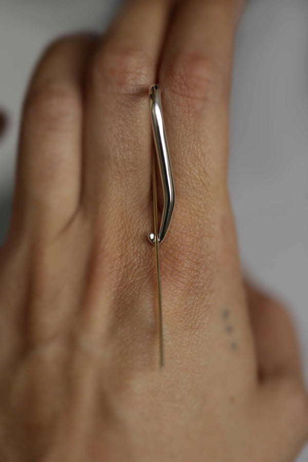 LARGE SAFETY PIN EARRING - MIRTA jewelry