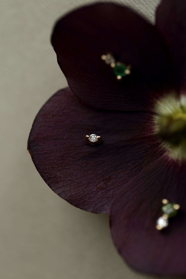 WHITE DIAMOND STUD - MIRTA jewelry