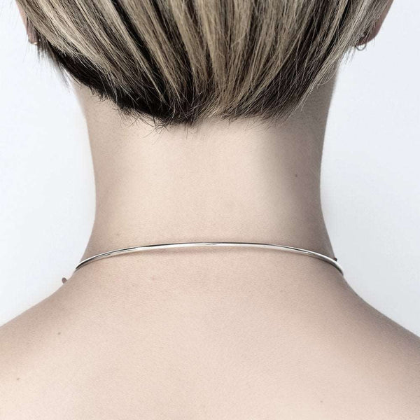 ESSENTIAL SILVER CHOKER NECKLACE - MIRTA jewelry