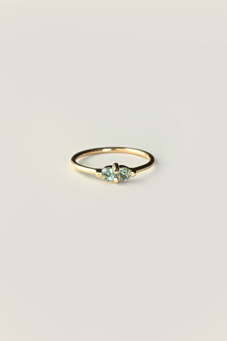 PAIRED GREEN SAPPHIRE RING