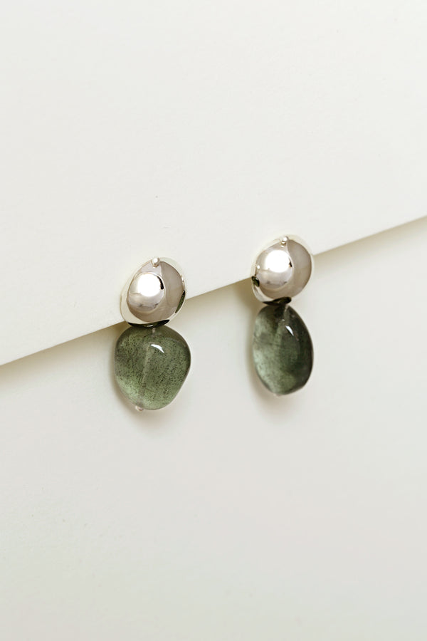 MOSS AQUAMARINE DROP EARRING