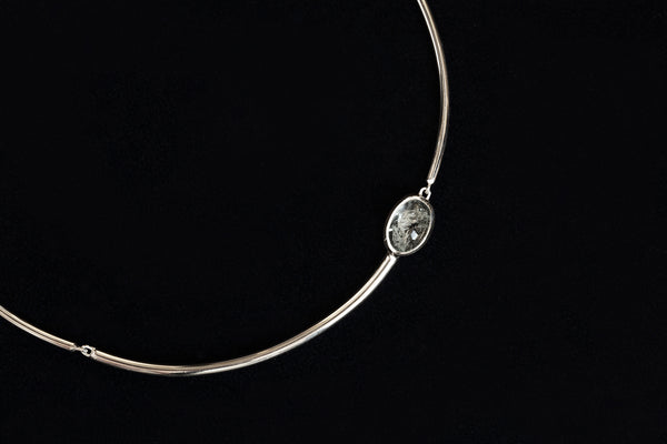OVAL AQUAMARINE NECKLACE