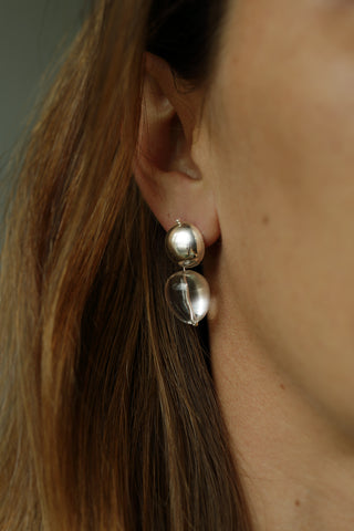 CLEAR QUARTZ DROP EARRING