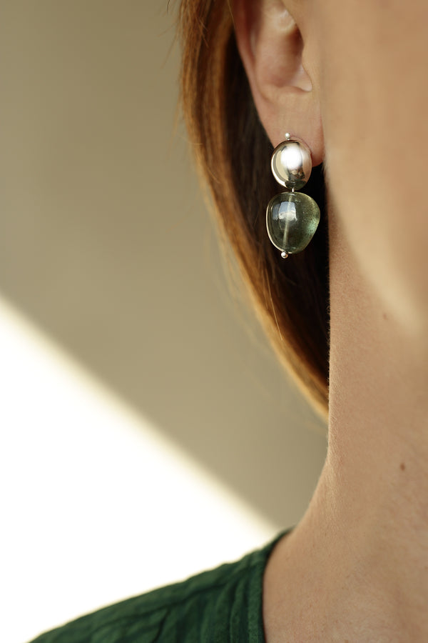 MOSS AQUAMARINE DROP EARRING