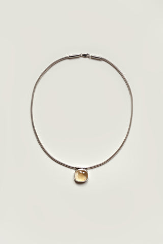 RECTANGULAR CITRINE NECKLACE
