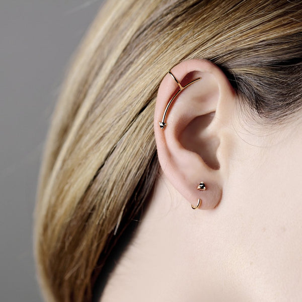 REVERSE BLACK DIAMOND EAR CUFF - MIRTA jewelry