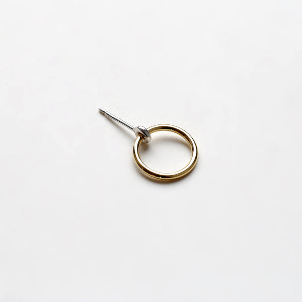 GOLD SMALL KINETIC HOOP EARRING - MIRTA jewelry