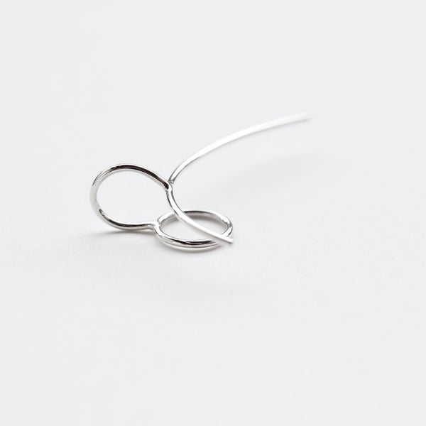 CIRCLE & LONG LINE EAR CUFF - MIRTA jewelry