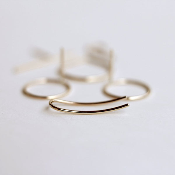GOLD LINE 03 EARRING - MIRTA jewelry