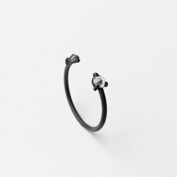 DOUBLE THORN OXIDIZED RING - MIRTA jewelry