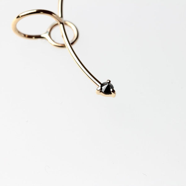 REVERSE BLACK DIAMOND EAR CUFF - MIRTA jewelry