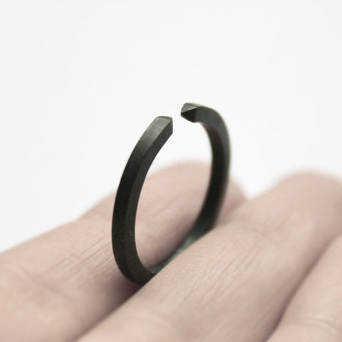 TWO CLOSE OXIDIZED RING