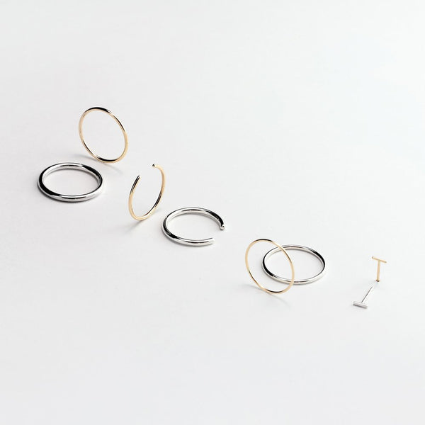 ESSENTIAL ROUND OPEN BAND GOLD RING - MIRTA jewelry