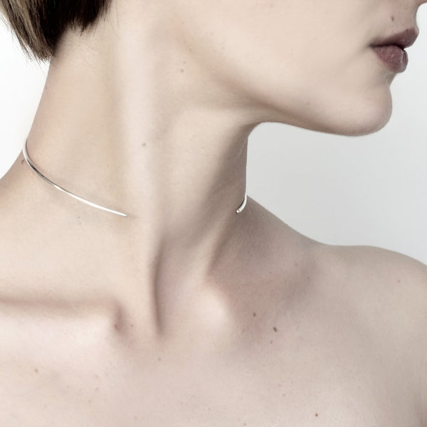 ESSENTIAL SILVER CHOKER NECKLACE - MIRTA jewelry