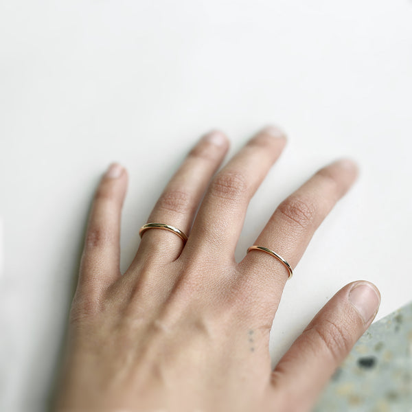 ESSENTIAL THICK GOLD BAND - MIRTA jewelry