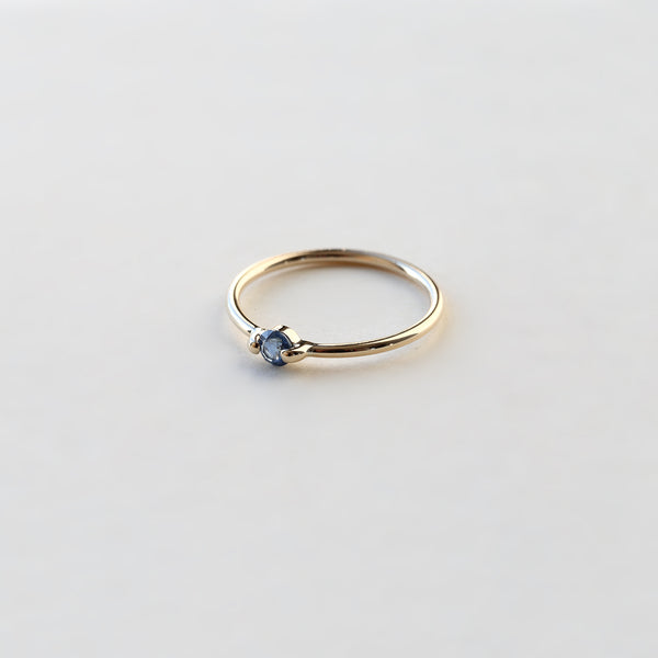 SAPPHIRE SOLITAIRE RING - MIRTA jewelry