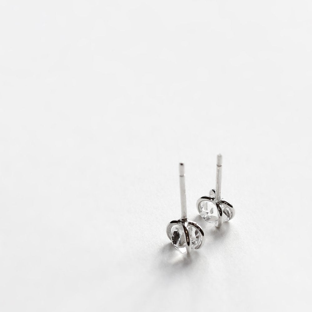XX Herkimer Diamond Oxidized Silver Earrings